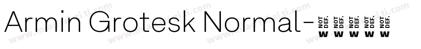 Armin Grotesk Normal字体转换